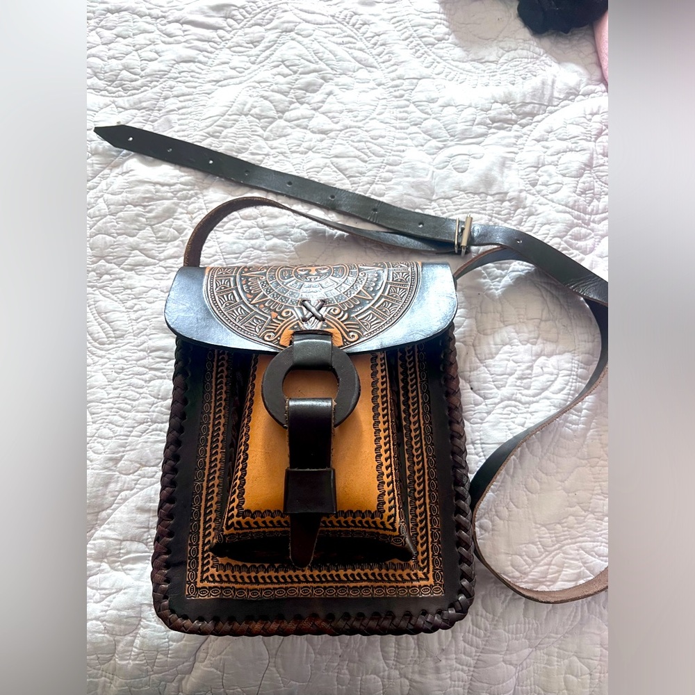 Authentic leather- Mexico cross body